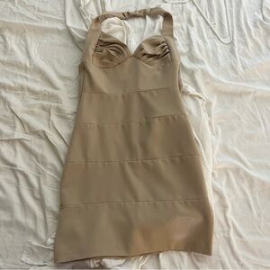 *flawed* Tan Bodycon Dress